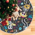 thumbnail image 5 of Coolnut Halloween Tree Skirt, Happy Scary Pumpkin Xmas Tree Skirt, Floor Door Round Mat Decorations for Holiday Party Home Christmas Day Ornaments,35.4", 5 of 6