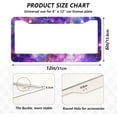 thumbnail image 4 of Coolnut Purple Galaxy License Plate Frames 2pcs, Aluminum Universal Car License Plate Holder with Elliptical Hole for US Vehicles, 12"x 6", 4 of 7