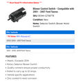 thumbnail image 2 of Blower Control Switch - Compatible with 2001 - 2007 Ford Taurus 2002 2003 2004 2005 2006, 2 of 2