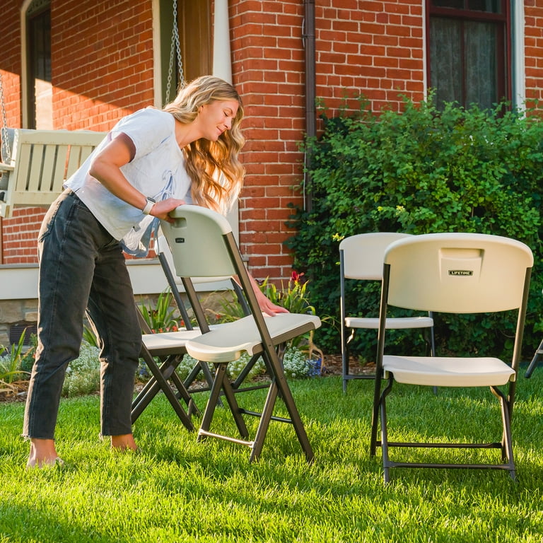Lifetime Polyethylene Folding Chair - 4 Pack, Indoor/Outdoor