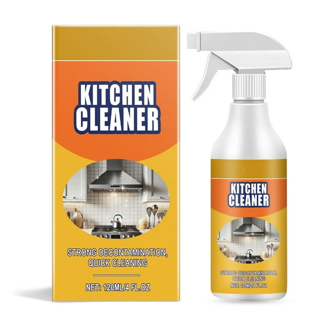 Limpiador de cocina de 113 ml, limpiador multiusos para ollas y sartenes, limpiador en espuma multiusos en aerosol, limpiador de burbujas en aerosol para cocina, limpiador de grasa de cocina