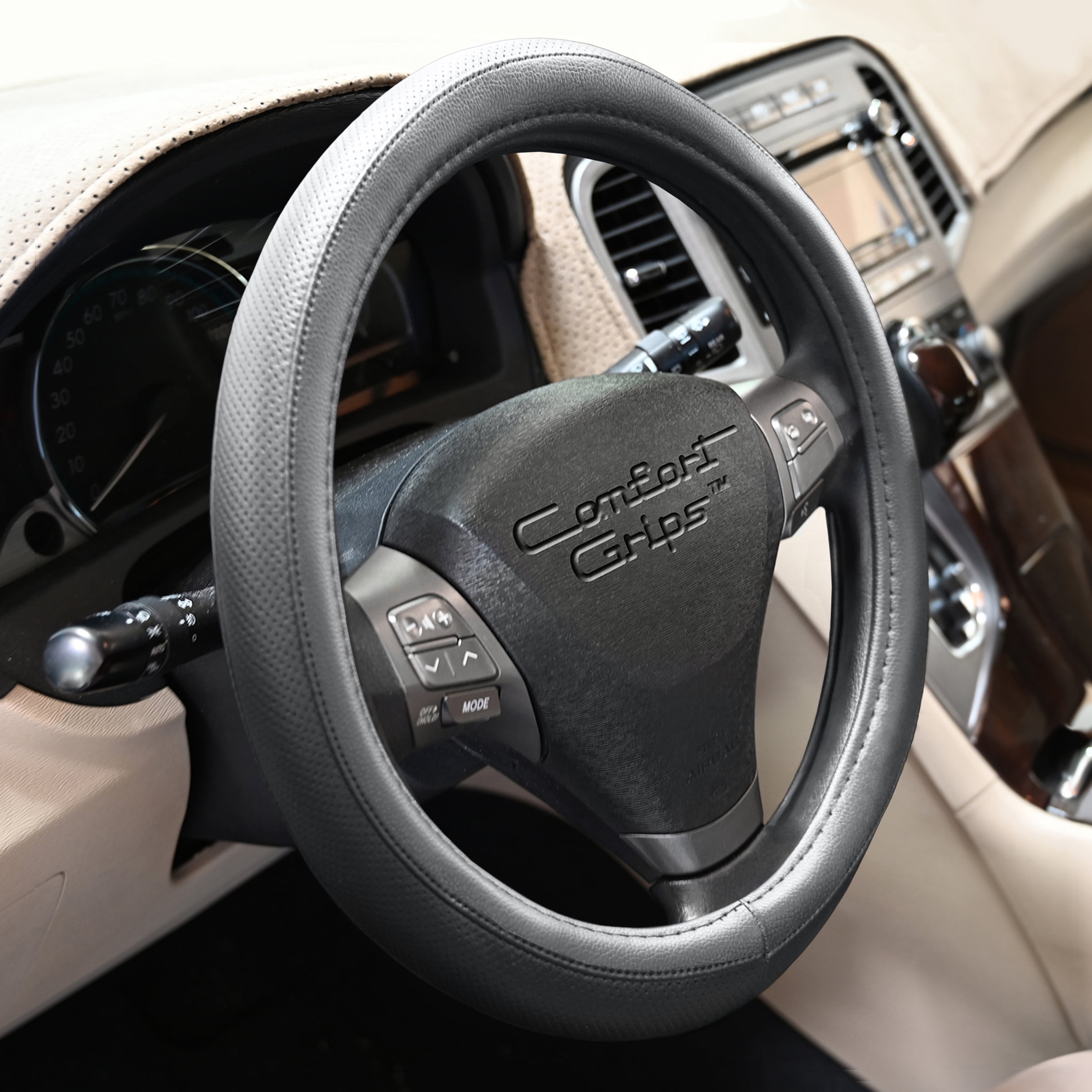 Comfort Grips Steering Wheel Cover - Sport Grip Medium (14.5 - 15.4) Grey