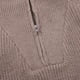 thumbnail image 3 of Gibobby Temperamento Suelto Top Suéter de punto con cuello para mujer, suéter de yardas grandes, suéter de punto con bloqueo de Color a rayas de moda, suéter de solapa con cremallera(Beige, M), 3 of 5