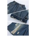 thumbnail image 4 of Caixia Boys Denim Shorts with Pockets Casual Mid Elastic Waist Jeans Baggy Jeans Shorts Boys y2k Straight Leg Loose, 4 of 4