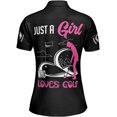thumbnail image 3 of Lotusprinthandmade Personalized Name A Girl Who Loves Golf Women Polo (Lightweight) S-5XL Multicolor (XL), 3 of 6