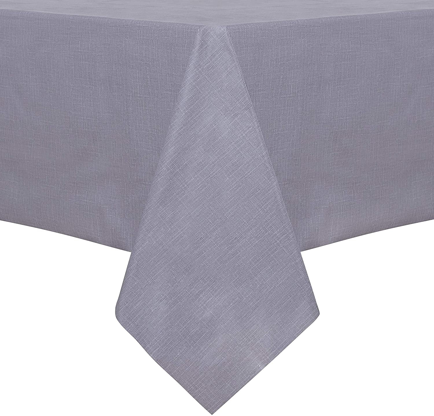 LIGHT GREY GROUND WITH FALLING LEAVES PVC PLASTIC VINYL TABLECLOTH COVER 
