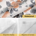 thumbnail image 4 of Spring Floral No Hooks Shower Curtain with Snap-in Liner Watercolor Black Orange Flowers Rustic Farmhouse Shower Curtains for Bathroom, Waterproof, Easy Install, Washable 36"x78", 4 of 9