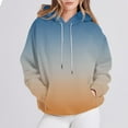 thumbnail image 7 of cocolona Womens Hoodies Long Sleeve Drawstring Oversized Hooded Sweatshirts Fall Winter Fashion Casual Gradient Pullover Tops with Pocket, 7 of 7