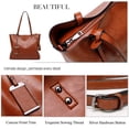 thumbnail image 3 of ALARION Bolso bandolera con asa superior para mujer, 1-marrón, M, 3 of 5