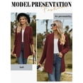thumbnail image 6 of Nlife Women Open Front Long Sleeve Mid Length Cardigan, 6 of 7