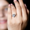 thumbnail image 5 of Rosec Jewels Lab Diamond Heart Engagement Ring 2 Carat - 8 mm Solitaire Diamond Heart Bypass Ring (Ef-Vs Quality), 925 Sterling Silver, US 4.00, 5 of 8