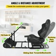 thumbnail image 3 of VEVOR Simulator Cockpit with Real Racing Seat, Driving Simulator Seat Height Adjustable, Racing Wheel Stand fit for Logitech G25G27G29G920, Wheel and Pedals Not Included, Cockpit Racing Simulator Seat, 3 of 9