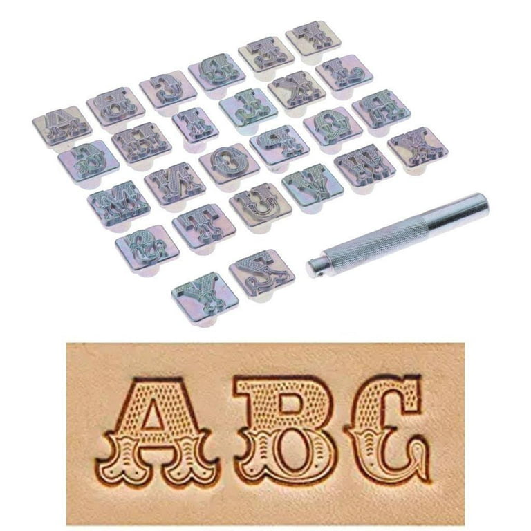 26 Metal Letter Stamps Punch Set for Leather Craft Stamps Tools Punch Metal  Leather Punching Tools for Beginners or Professional 