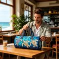 thumbnail image 6 of Twfbrm Quilted Duffle Bag, Beach Style Turtle Pattern Embroidered Weekender Bag with Handle, Large Capacity Luggage Bag Lightweight Carry On Tote & Gym Bag Travel Overnight Bag for Women Men, 6 of 6