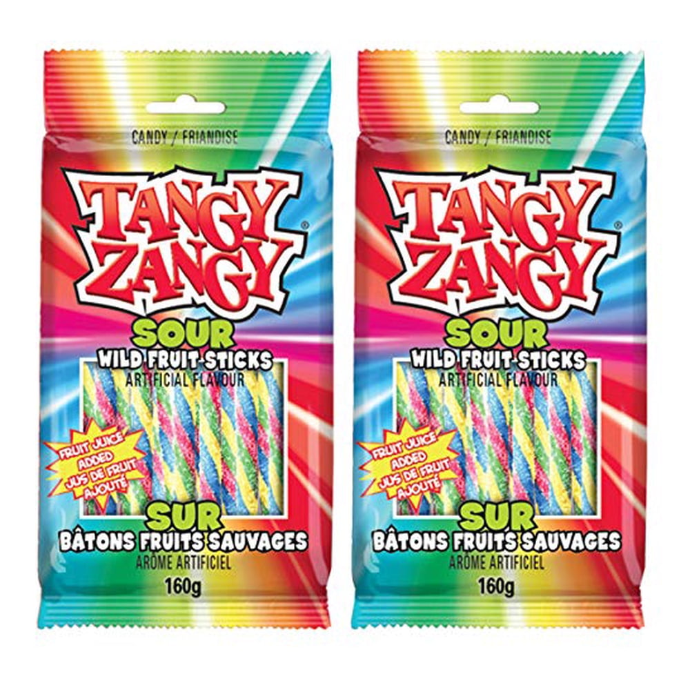 Tangy Zangy Twisties Real Fruit Gummy Candy 2 Packs (Sour Wild Fruit
