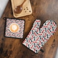 thumbnail image 5 of Dog Bones Kitchen Oven Mitt and Pot Holder Sets 2 Pcs for Baking, Cooking and Grilling, Heat Resistant Up To 392 °F, 5 of 7