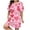 Pink, variant on Womens Nightgowns Plus Size Casual Sleep Dress Women's Plus Heart Print Short Sleeve Round Neck Medium Stretch Loose Nightdress Valentine's Day Nightdress