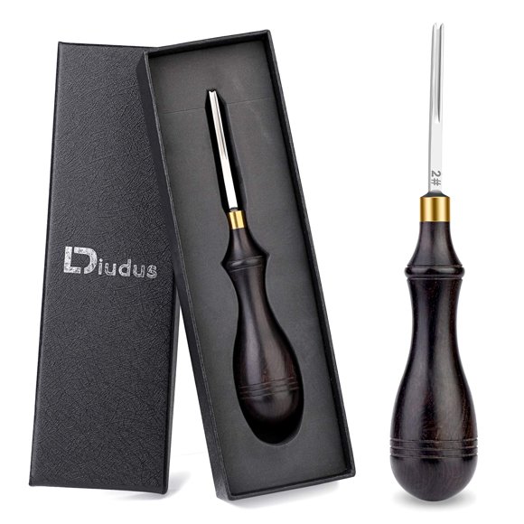 Biseladores de bordes de cuero Biselador de bordes de 1,8 mm Herramientas de trabajo de cuero Herramienta de desbastador de cuero para trabajos de artesanía en cuero(2#)
