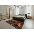 thumbnail image 5 of Ahgly Company Machine Washable Indoor Rectangle Abstract Saddle Brown Area Rugs, 4' x 6', 5 of 7