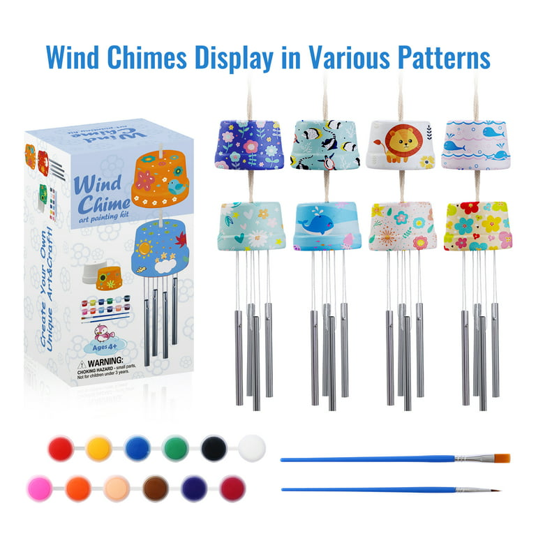  2-Pack Make A Wind Chime Crafts Kits, Arts and Crafts for Kids  Toys for Boys Girls Age 3-5 4-8 8-12 : Toys & Games