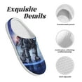 thumbnail image 5 of Kdxio Astronauts Start Running Women's Men's Slippers Plush Slip-On House Slipper for Winter Indoor Soft Cushion Non-slip Fluffy Slides Slippers-39/40, 5 of 7