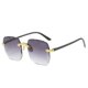 thumbnail image 4 of Gafas de sol cuadradas sin montura europeas y americanas, tendencia de moda, gafas de sol sin montura, gafas de sol de pasarela para tiro callejero para mujer, 4 of 6