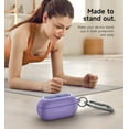 thumbnail image 5 of SURITCH Protective Cover Case for Beats Solo Buds 2024 Earbuds, with Magnetic Lok & Carabiner & Keyring & Cleaning Kit, Purple, 5 of 8