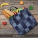 thumbnail image 5 of Easygdp Blue Gingham Buffalo Check Bolsa Tote para Mujer, Bolso de Hombro para Trabajo, Playa, Viajes, Compras y Supermercado, 5 of 7