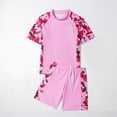 thumbnail image 2 of EnJoCho Boys Kids Beach Sport Swim Sets 2 Piece Short Sleeve Swimsuits Shirts and Shorts Teen Rash Guard UPF 50+ Bathing Suits, 2 of 5