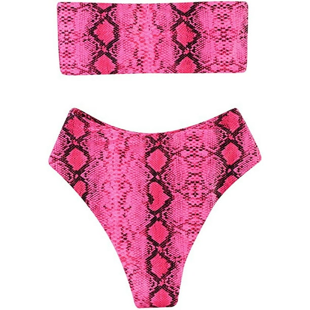 Pink hot sale snakeskin swimsuit