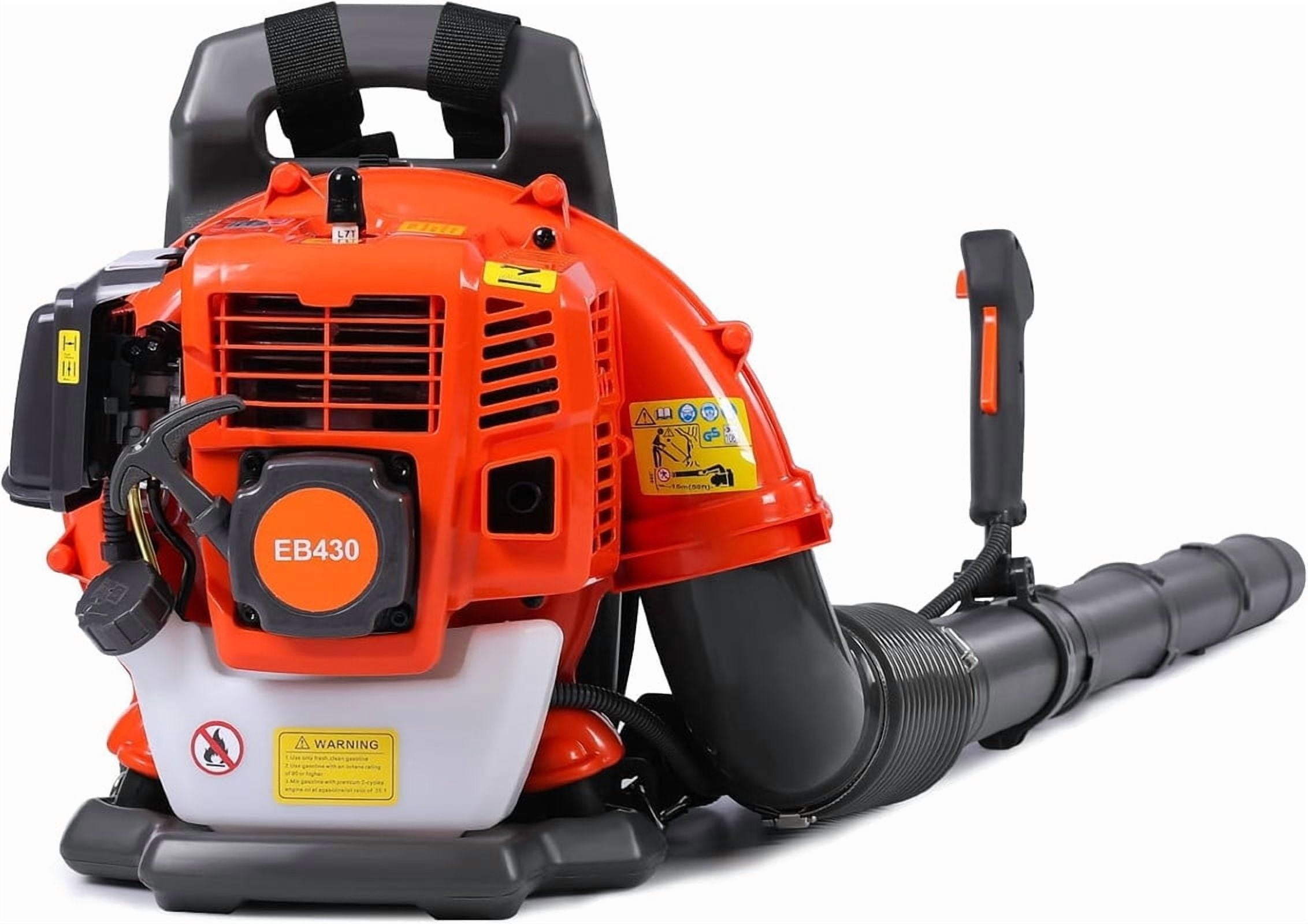 Professional Gas Powered Backpack Leaf Blower – 2 Cycle High-Performance 52CC / 550 CFM Blower System with Comfort Design for Complete Property Maintenance
