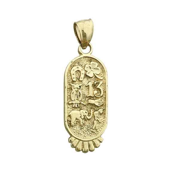 14K Gold Lucky 7 Talisman Pendant