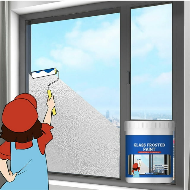 Pintura de vidrio esmerilado para privacidad | Spray protector translúcido para ventanas de baños y oficinas | Aplicación fácil | Acabado mate duradero | 300g/500g | Bloquea visibilidad y mantiene