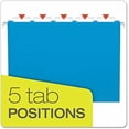 thumbnail image 5 of Recycled Hanging Folders, Letter Size, Blue, 1/5 Cut, 25/BX (81603), 5 of 8
