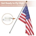 thumbnail image 6 of Anley 1.5" Plastic Flagpole Mounting Rings Set - Anti Wrap 360° Rotatable Ring with Carabiners (White, Pack of 2), 6 of 7