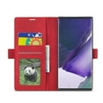 thumbnail image 4 of Allytech Wallet Case for Samsung Galaxy Note 20, Premium PU Leather Book Style Retro Credit Cards Slots Shockproof Anti-scratch Defender TPU Bumper Cover for Samsung Galaxy Note 20, Red, 4 of 8