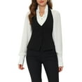 thumbnail image 1 of INSPIRE CHIC Gilet Sans Manches Vintage à Col Halter pour Femmes, Veste Habillée Noire G, 1 of 7