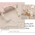 thumbnail image 3 of Accesorio para el cabello de la boda, corona de flores para el cabello, joyería para la cabeza de la boda, diadema de boda, tocados de enredaderas de hojas de flores, para novia, niñas, boda oso de fresa Electrónica, 3 of 5