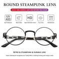thumbnail image 4 of Lentes de Sol Redondos Steampunk AIEYEZO con Montura Metálica 100% Bloqueo UV, 4 of 7