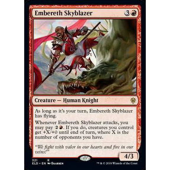 MtG Throne of Eldraine Rare Embereth Skyblazer #321
