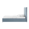 thumbnail image 3 of Posh Living Evette Velvet Twin XL Platform Bed Slate Blue, 3 of 8