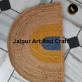 thumbnail image 3 of Jaipur Art And Craft Colorful Braided Doormat Jute Half Circle, Boho Indoor Mat (5x1.5 Sq Feet), 3 of 5