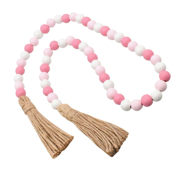 ROSENICE 1Pack Wood Beaded Garland for Home Decor Item Rustic Style