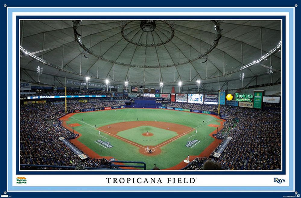MLB Tampa Bay Rays - Tropicana Field 22 Wall Poster with Pushpins, 22.375" x 34"
