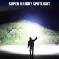 thumbnail image 2 of Rechargeable Spotlight,2000000 LM Super Bright Handheld Spot Light LED Flashlight High Lumens,Powered Spotlight Large Searchlight Outdoor with Solar Panels for Boating Camping Hunting, 2 of 9