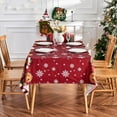 thumbnail image 7 of Christmas Tablecloth 60×84 Inch for Rectangle Tables, Gingerbread Candy Cane Washable Table Cover for Holiday Home Party Dining Decor, 7 of 7