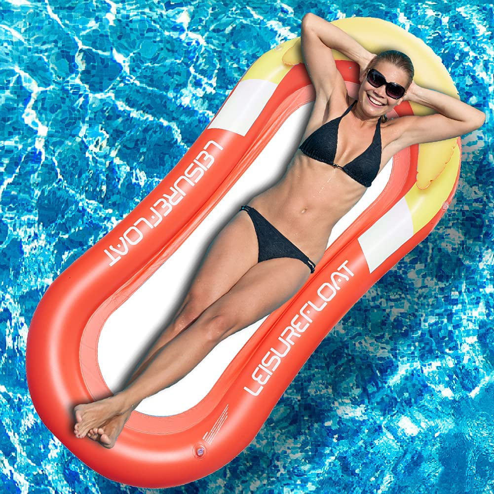 YCRCTC Inflatable Mattress Summer Beach Pool Inflatable Swim Lounge Chair Interactive Fun Environmental Material Smooth Air Mattresses Color : B