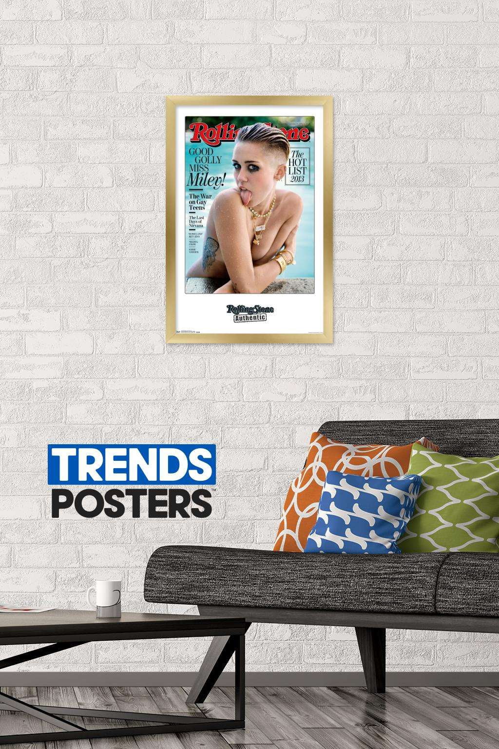 Rolling Stone Magazine - Miley Cyrus 13 Wall Poster, 14.725" x 22.375", Framed