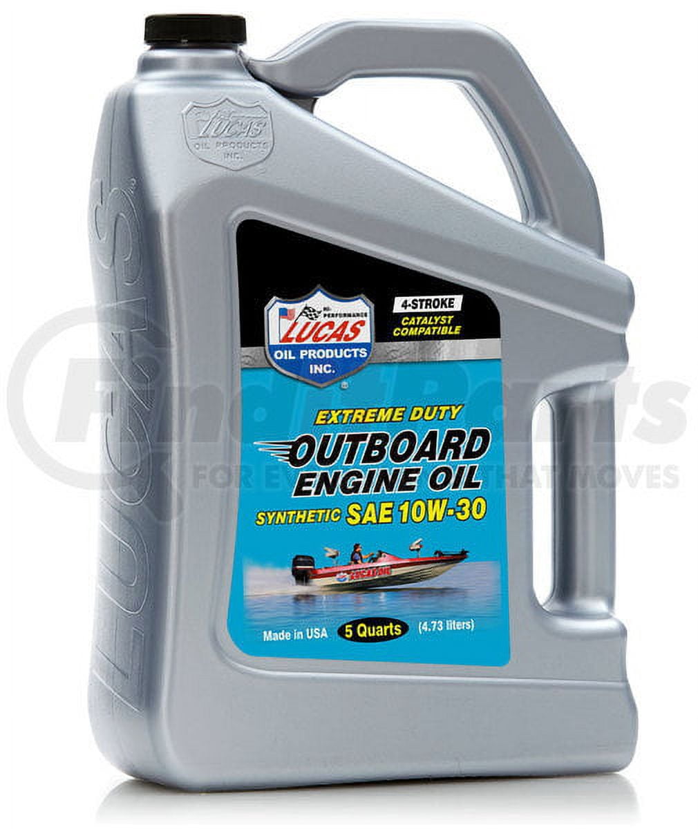 (3 pack) Lucas Oil 10661 Outboard Engine Oil Synthetic SAE 10W-30, 1 QT