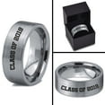 thumbnail image 4 of Tungsten Graduating Class Of 2019 Band Ring 8mm Men Women Comfort Fit Gray Flat Cut Brushed Polished, 4 of 4